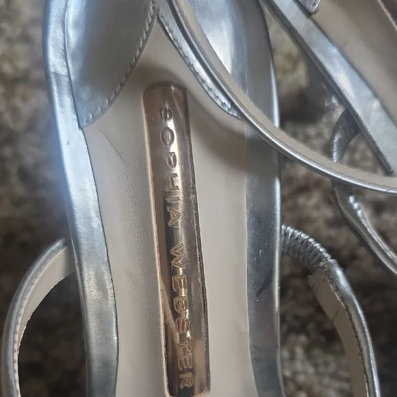 Sophia Webster Silver Sandals with Strappy Design - Picture 3 of 13